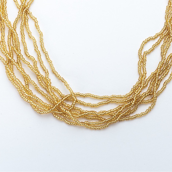 14K Di Murano multistrand gold beaded necklace Murano glass Made in Italy - Picture 9 of 16